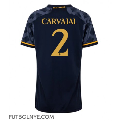 Camiseta Real Madrid Daniel Carvajal #2 Visitante Equipación para mujer 2023-24 manga corta